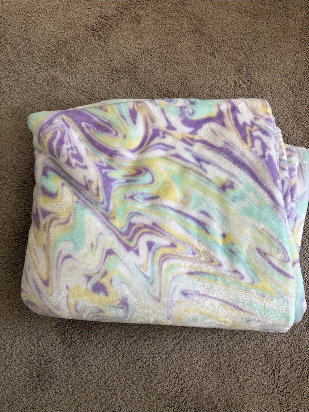 The Big One Plush Throw - Lavender, Mint, Pale Yellow